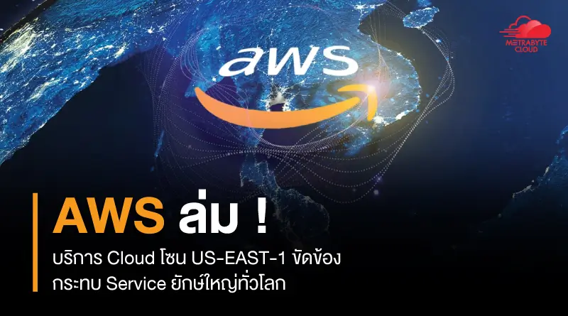 AWS ล่ม บริการ Cloud โซน US-EAST-1 ขัดข้อง กระทบ Service ยักษ์ใหญ่ทั่วโลก